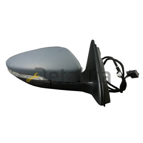 Зеркало правое электрическое с подогревом и указателем поворота Фольксваген Джетта 6 от 2011 (Тайвань) грунт 6 конт