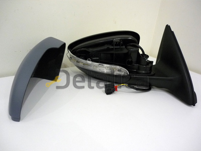 Зеркало правое электрическое с подогревом и указателем поворота Фольксваген Джетта 6 от 2011 (Тайвань) грунт 6 конт
