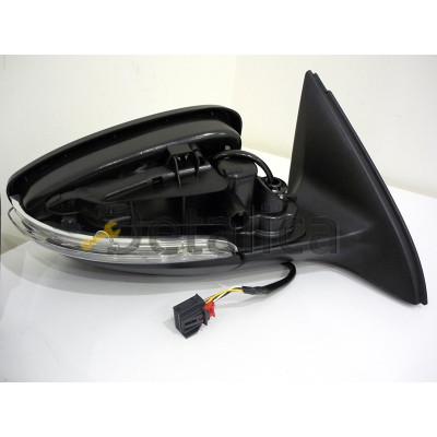 Зеркало правое электрическое с подогревом и указателем поворота Фольксваген Джетта 6 от 2011 (Тайвань) грунт 6 конт