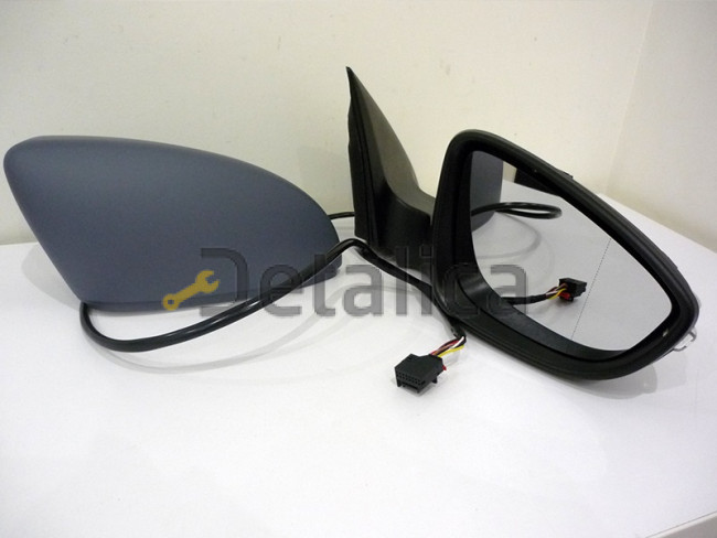Зеркало правое электрическое с подогревом и указателем поворота Фольксваген Джетта 6 от 2011 (Тайвань) грунт 6 конт