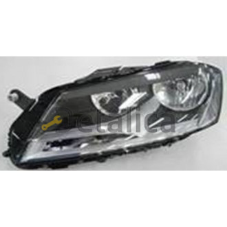 Фара левая с регулятором мотора для Фольксваген Пассат Б7 от 2005 (Depo) внутри чёрная