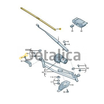 Щетка стеклоочистителя передняя комплект для Шкода Суперб оригинал