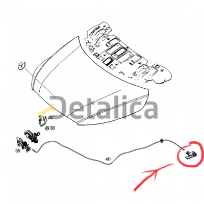 Ручка открывания капота из салона Mercedes-Benz W447