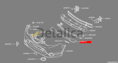 Наполнитель переднего бампера нижний Ниссан Кашкай J11E оригинал