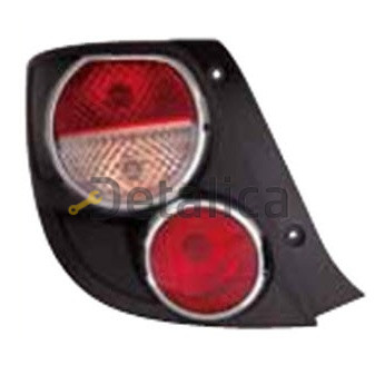 Фонарь задний внешний левый с хромированным ободком хэтчбек для Шевроле Авео Т300