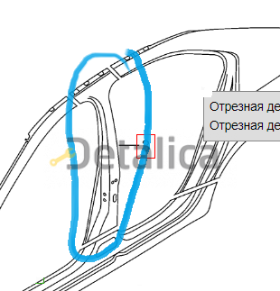 Центральная стойка кузова левая для Шкода Октавия А7