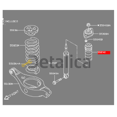 Пыльник заднего амортизатора для Ниссан Патфайндер Р52 оригинал