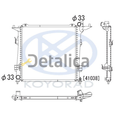 Радиатор охлаждения 2.0 дизель для Киа Сид от 2007 (Koyo)