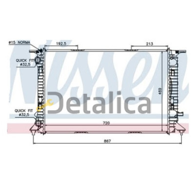Радиатор охлаждения для Ауди А4 Б8 от 2007 (Nissens)