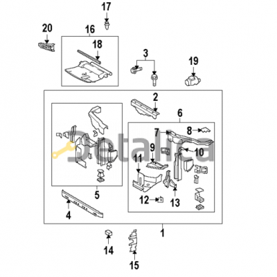 Суппорт радиатора оригинал для лексус LX570 от 2007