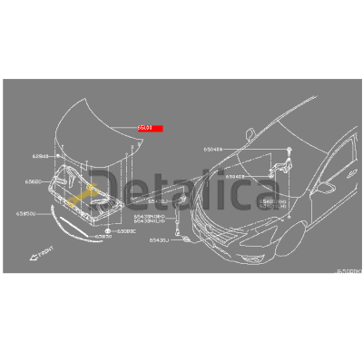 Капот для Ниссан Теана L33 оригинал