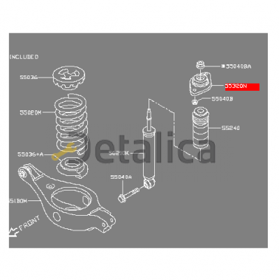 Опора амортизатора заднего для Ниссан Патфайндер Р52 оригинал