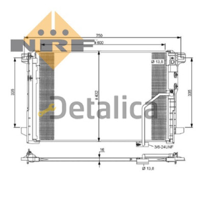 Радиатор кондиционера для Мерседес W204 от 2007 Nrf Германия
