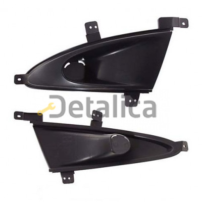 Решетка бампера передняя левая с отверстием под противотуманку для Хендай Элантра 4 от 2007 до 2009 (Тайвань)