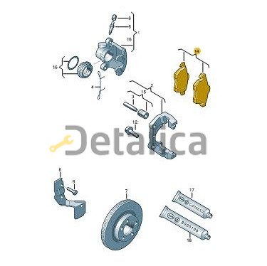 Колодки тормозные задние для Шкода Суперб оригинал 