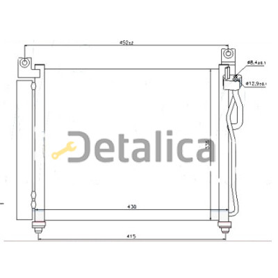 Радиатор кондиционера для Киа Пиканто от 2004 до 2007 (Китай)