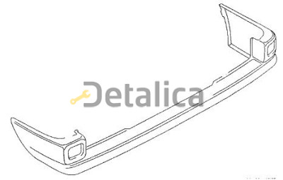 VOLKSWAGEN TRANSPORTER бампер задн с отв п/фонари (Тайвань) грунт