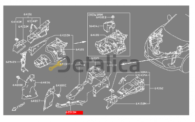 Панель ( суппорт ) передняя левая часть для Ниссан Х-Трейл Т32 оригинал