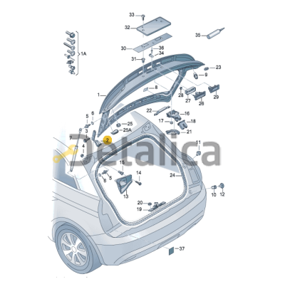 Петля крышки багажника правая для Ауди А1 от 2010 оригинал