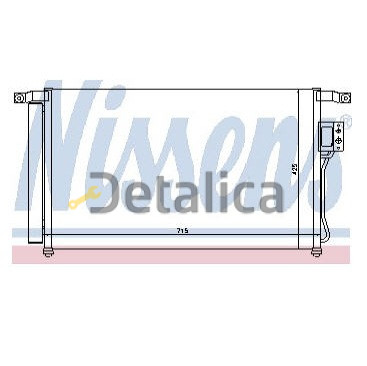 Радиатор кондиционера для Хендай Санта Фе 2 от 2006 (Nissens)