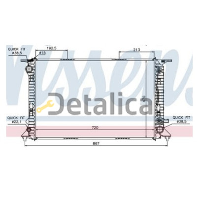 Радиатор охлаждения для Ауди А4 B8 от 2007 (Nissens)