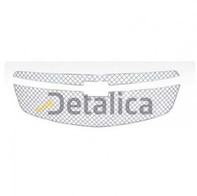 Накладка декоративная на решетку радиатора нержавеющая сталь для Шевроле Круз Комплект