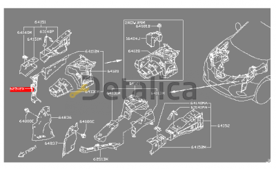 Панель ( суппорт ) передняя правая часть для Ниссан Х-Трейл Т32 оригинал