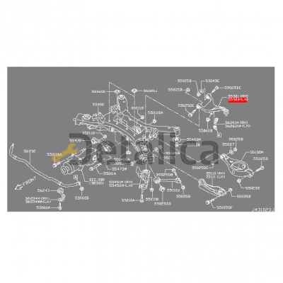 Рычаг задней подвески левый верхний для Ниссан Патфайндер Р52 оригинал