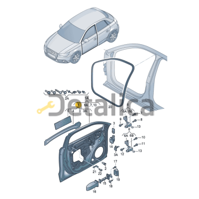 Дверь передняя левая для Ауди А1 от 2010 оригинал