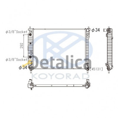 Радиатор охлаждения на Опель Антара АТ Koyo Япония