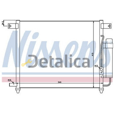 Радиатор кондиционера для Шевроле Авео Т250 NISSENS NRF GERI