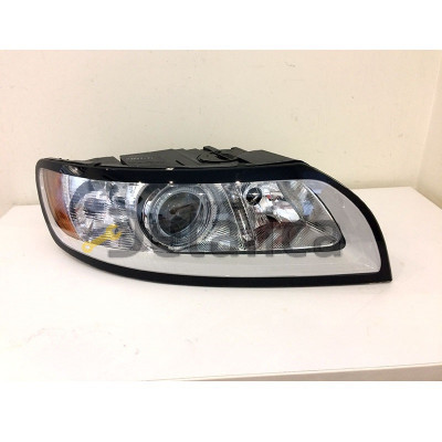 Фара правая с регулятором мотора внутри серебристо-серая для Вольво S40/V50