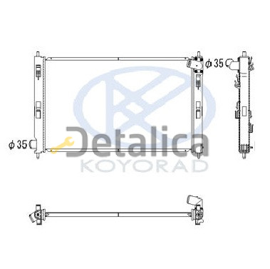 Радиатор охлаждения для Митсубиси Аутлендер ХЛ/XL от 2007 АТ Koyo
