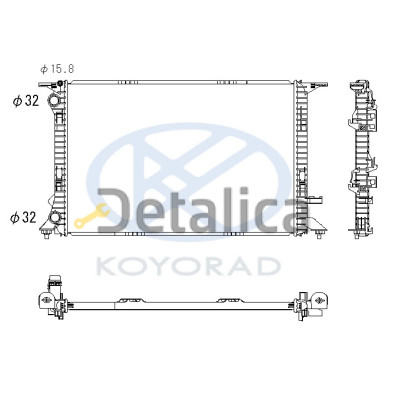 Радиатор охлаждения для Ауди А6 С7 от 2011 (Koyo)