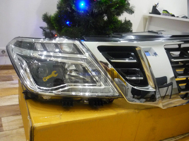 Фары тюнинг-комплект Eagle Eyes для Ниссан Патрол Y62 не ксенон хром внутри