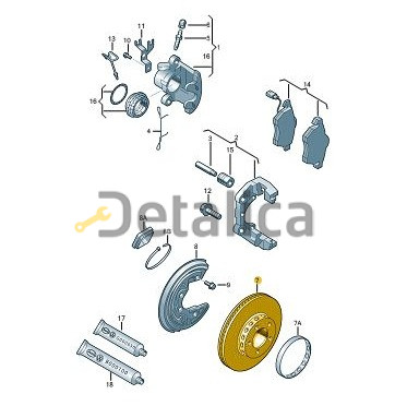Диск тормозной передний для Шкода Суперб оригинал
