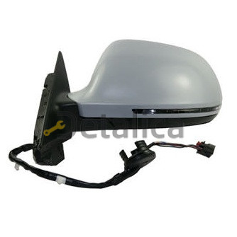 Зеркало левое 3х дв электрическое с подогревом и ук поворота для Ауди А3 от 2008 (Тайвань) грунт aspherical