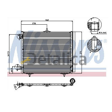Радиатор кондиционера для Ситроен С3 от 2005 NIssens Дания