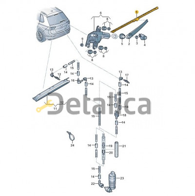 Щетка стеклоочистителя задняя для Шкода Кодиак оригинал
