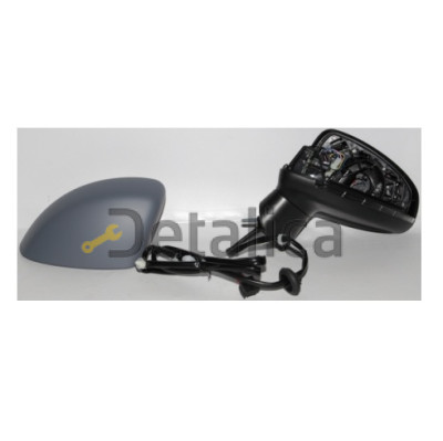 Зеркало левое электрическое с подогревом автоскладывание ук поворота 8 конт грунт для Ауди А1 от 2010 (Тайвань) aspherical