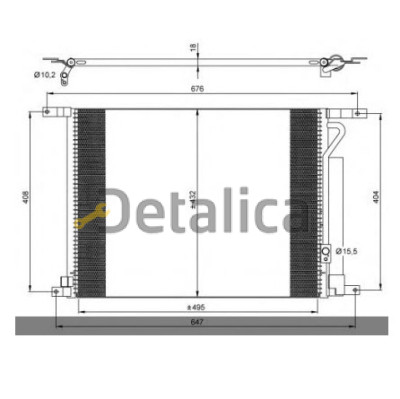 Радиатор кондиционера для Шевроле Авео Т250