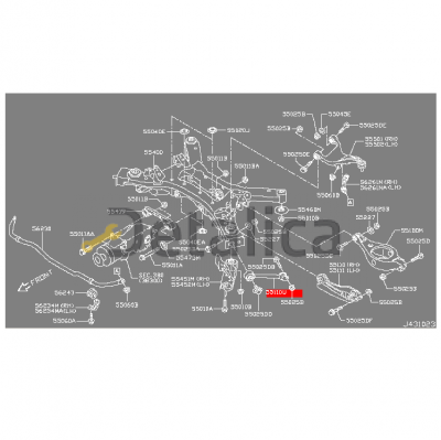 Рычаг задний продольный левый=правый для Ниссан Патфайндер Р52 