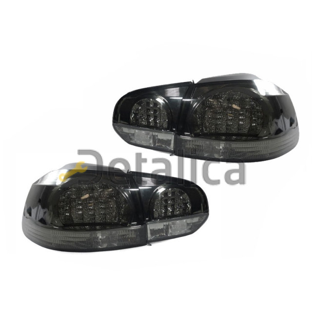 Фонарь задний внешний + внутренний лев + прав тюнинг комплект хрусталь с диод внутри хром , стекло тонированное для Фольксваген Гольф 6 хэтчбэк от 2009 (Depo)