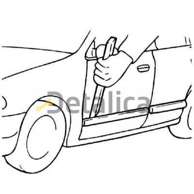 Молдинг кузова комплект 16 шт для Хендай Акцент от 2003 (Тайвань)