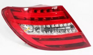 Фонарь для Мерседес W204 задний внешний левый, диод (DEPO)