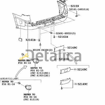 Фонарь задний внешний левый оригинал для лексус LX570 от 2012
