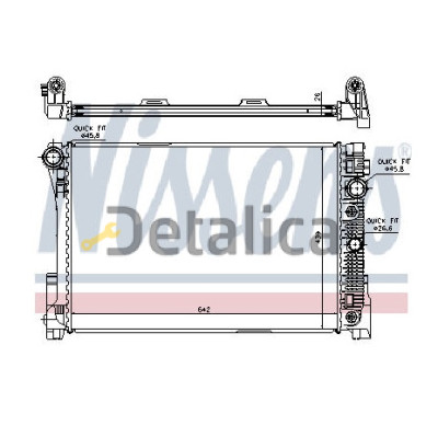 Радиатор охлаждения для Мерседес W212 Nissens Дания