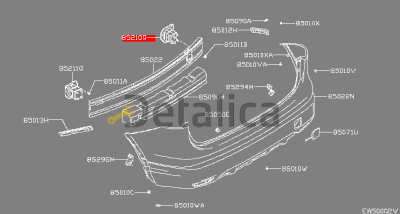 Кронштейн усилителя бампера заднего правый для Ниссан Кашкай J11E