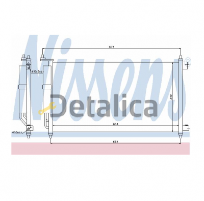Радиатор кондиционера для Ниссан Центра В17 Nissens Дания