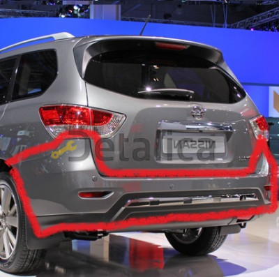 Бампер задний для Ниссан Патфайндер Р52 оригинал